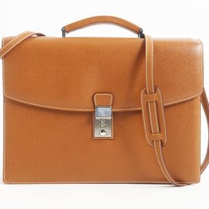 Other Leather Dial Lock 2-Way Shoulder Briefcase Leather Business Bag